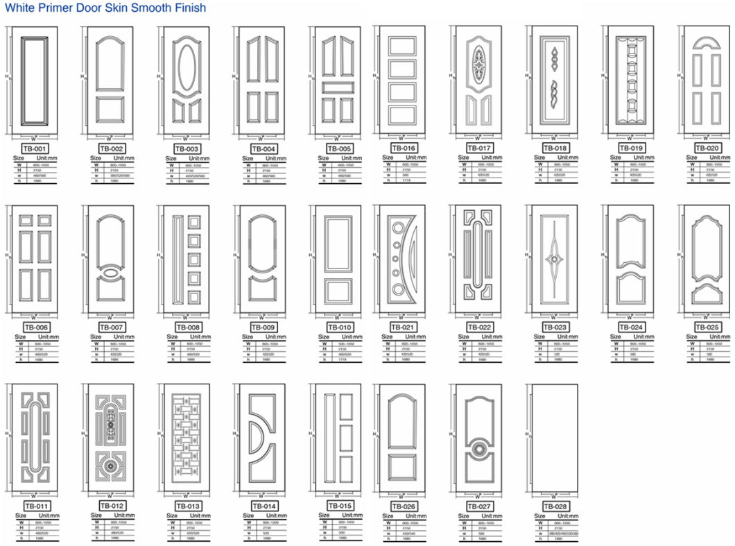 Popular Popular Puerta Laminada Primer Blanca Para Overseas